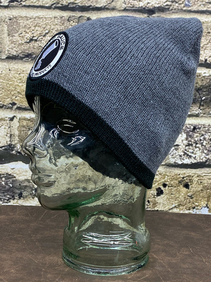 Grey w/Black Stripe AS Beanie